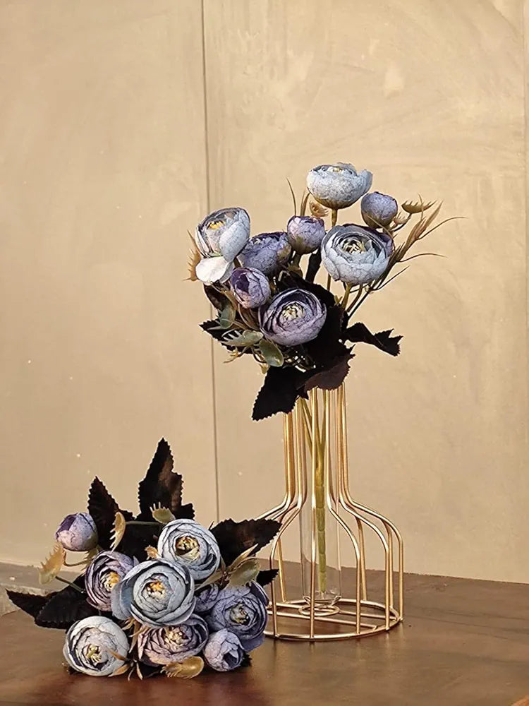 SATYAM KRAFT 2 Pcs Artificial Rose Flower Sticks | Decorative Items for Home Decor, Room, Living Room, Table Centerpiece,Balcony, Office | Perfect for Wedding,Birthday,Enagagement